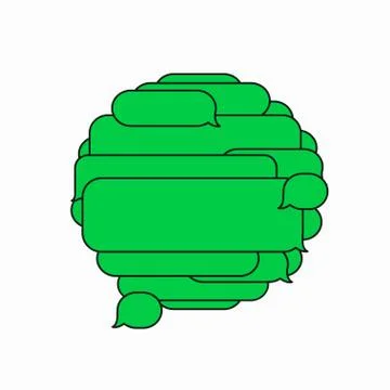 Vector modern sms or message icons. Bubble speech Illustrazione stock