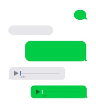 Vector modern sms or voice message icons. Bubble speech set Illustrazione stock