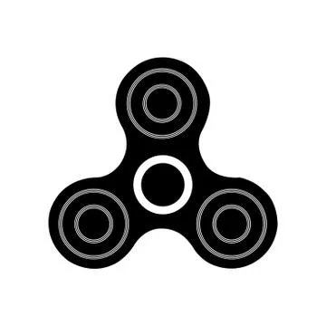 Vector modern spinner black icon on white background Stock Illustration