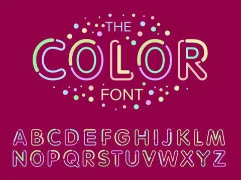 Vector of modern stylized font and alphabet Stock Illustration