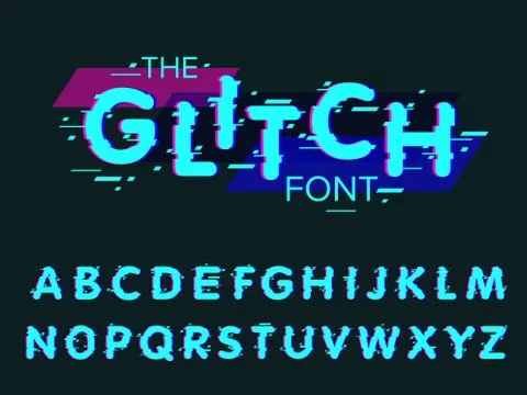 Vector of modern stylized font and alphabet Stock Illustration