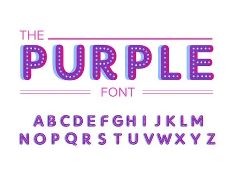 Vector of modern stylized font and alphabet Illustrazione stock