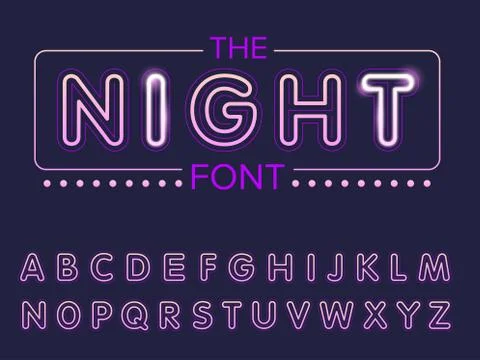 Vector of modern stylized font and alphabet Stock Illustration