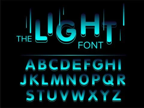 Vector of modern stylized font and alphabet Stock Illustration