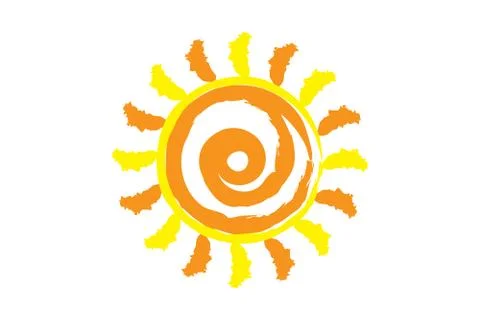 Vector Modern Sun Design Stock Illustration