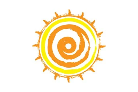 Vector Modern Sun Design Illustrazione stock