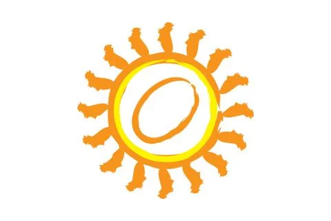 Vector Modern Sun Design Stock Illustration