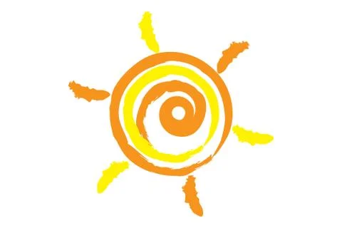 Vector Modern Sun Design Stock Illustration