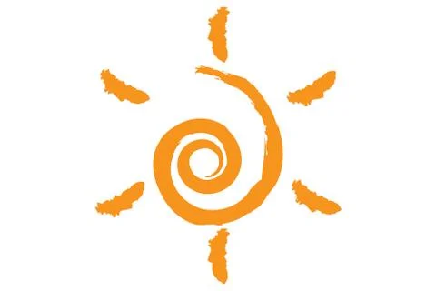 Vector Modern Sun Design Illustrazione stock