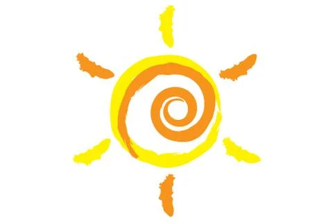 Vector Modern Sun Design Stock Illustration