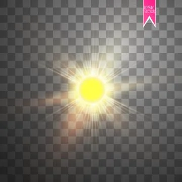 Vector modern sun set on sample background. sunshine design. 3 May International Stock Illustration