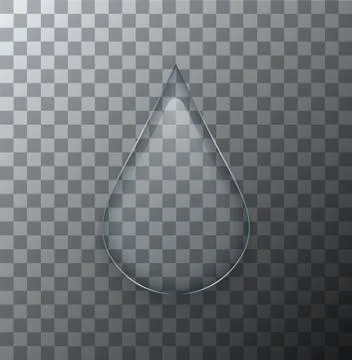 Vector modern transparent drop glass plate with shadow on sample background 스톡 일러스트