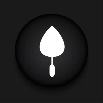 Vector modern trowel black circle icon Stock Illustration