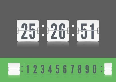Vector modern ui old countdown timer. Coming soon web page design with flip time Stock-Illustration
