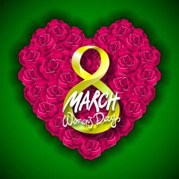 Vector modern valentines day or 8 march background. mothers day. greeting car Stock Illustration