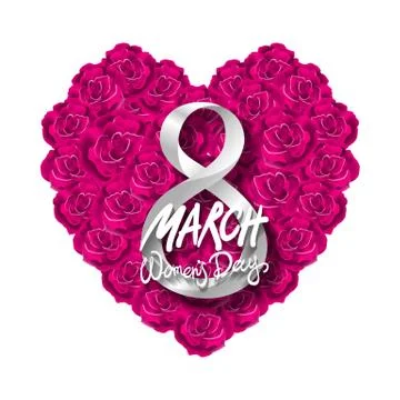 Vector modern valentines day or 8 march background. mothers day. greeting car Stock Illustration