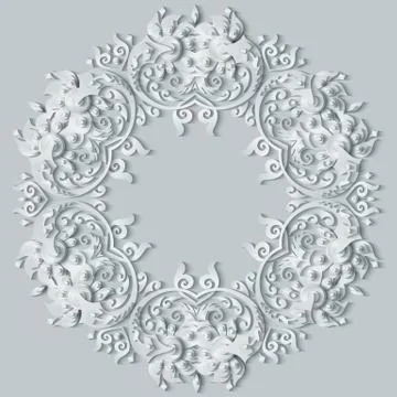 Vector modern volumetric floral elements Illustrazione stock