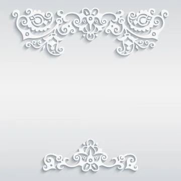 Vector modern volumetric floral elements 库存插图