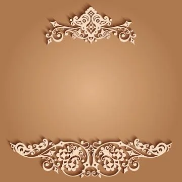 Vector modern volumetric floral elements Stock Illustration