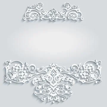 Vector modern volumetric floral elements Stock Illustration