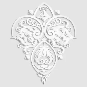 Vector modern volumetric floral elements Illustrazione stock