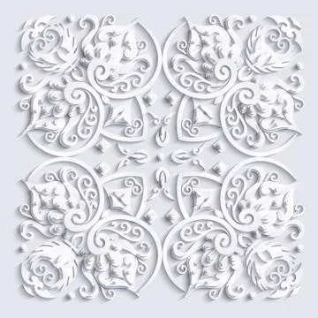 Vector modern volumetric floral elements 库存插图