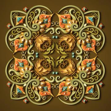 Vector modern volumetric floral elements イラスト素材