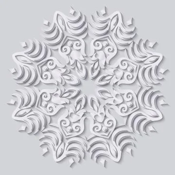 Vector modern volumetric floral elements Illustrazione stock