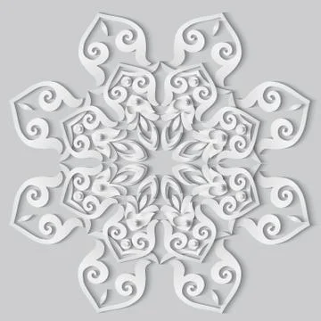 Vector modern volumetric floral elements Stock Illustration