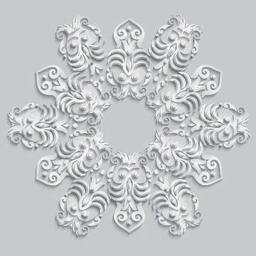 Vector modern volumetric floral elements Illustrazione stock