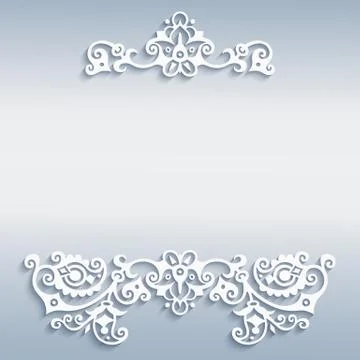 Vector modern volumetric floral elements Illustrazione stock