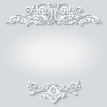 Vector modern volumetric floral elements Illustrazione stock