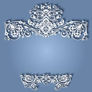 Vector modern volumetric floral elements Illustrazione stock