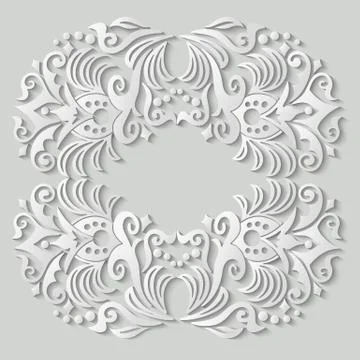 Vector modern volumetric floral elements Illustrazione stock
