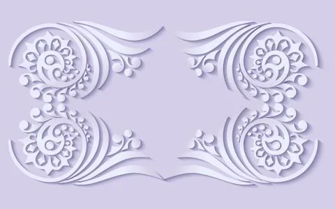 Vector modern volumetric floral elements Stock Illustration