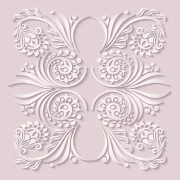 Vector modern volumetric floral elements イラスト素材