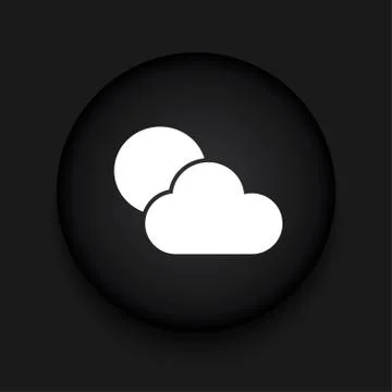 Vector modern weather black circle icon Illustrazione stock