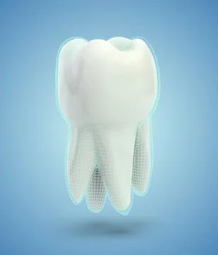 Vector molar tooth. beauty and health. tooth cleaning and personal care Stock Illustration