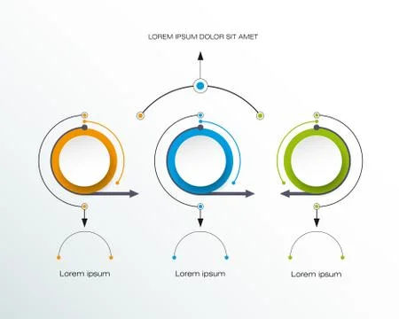 Vector molecule with 3D paper label. Blank space for infographic, diagram Stock Illustration