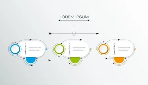 Vector molecule with 3D paper label. Blank space for infographic, diagram Stock Illustration