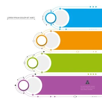 Vector molecule with 3D paper label. Blank space for infographic, diagram Stock Illustration