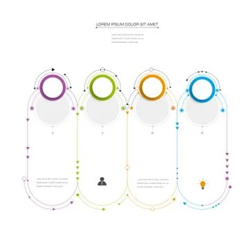 Vector molecule with 3D paper label. Blank space for infographic, diagram Stock Illustration