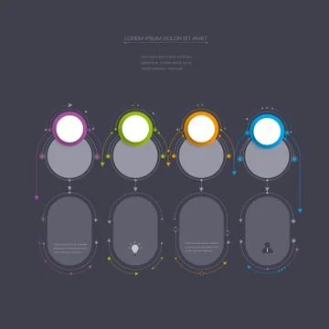 Vector molecule, 3D paper label. Blank space for content, business, infographic Stock Illustration