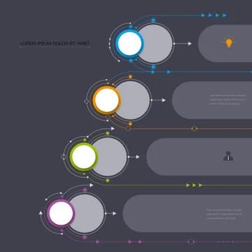 Vector molecule, 3D paper label. Blank space for content, business, infographic Stock Illustration