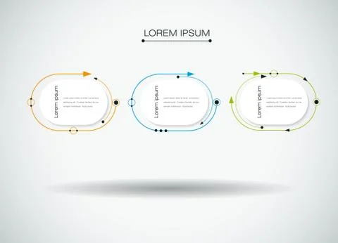 Vector molecule, 3D paper label. Blank space for content, business, infographic Stock Illustration