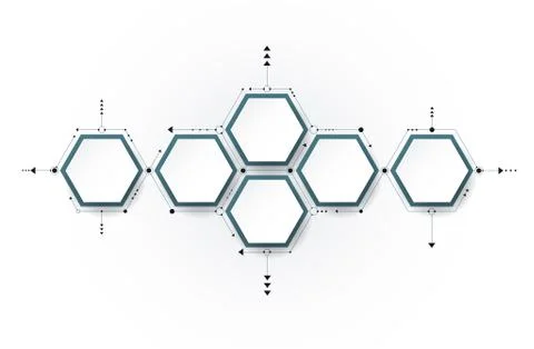 Vector molecule, integrated Hexagon background Stock Illustration