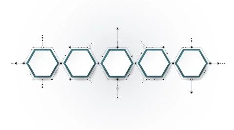 Vector molecule, integrated Hexagon background Stock Illustration