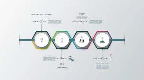 Vector molecule, integrated Hexagon background Stock Illustration