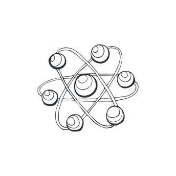 Vector molecule isolated Stock Illustration