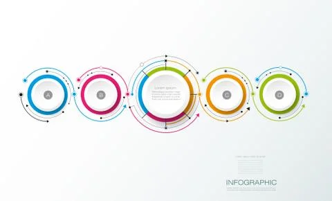 Vector molecules with 3D paper label Stock Illustration
